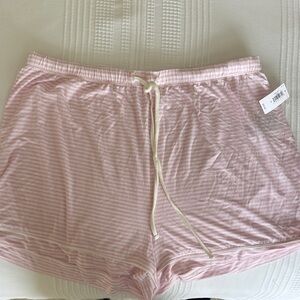Pink Striped Women's Pajama Shorts